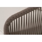 "Канны" левый модуль плетеный из роупа, каркас алюминий коричневый (RAL8016) муар, роуп коричневый круглый, ткань бежевая 15052