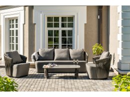 "Флоренция" лаунж-зона из искусственного ротанга, цвет графит "Флоренция" лаунж-зона из искусственного ротанга, цвет графит