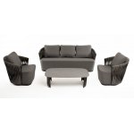 "Флоренция" лаунж-зона из искусственного ротанга, цвет графит