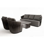 "Флоренция" лаунж-зона из искусственного ротанга, цвет графит