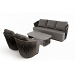 "Флоренция" лаунж-зона из искусственного ротанга, цвет графит