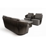 "Флоренция" лаунж-зона из искусственного ротанга, цвет графит