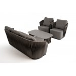 "Флоренция" лаунж-зона из искусственного ротанга, цвет графит