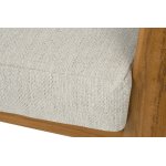 "Сидней" диван 3-местный плетеный из роупа, основание тик, каркас алюминий бежевый, роуп бежевый, ткань бежевая