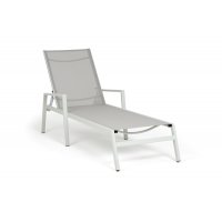 "Парма" шезлонг из алюминия темно-серый (RAL7024) муар, ткань текстилен серая "Парма" шезлонг из алюминия темно-серый (RAL7024) муар, ткань текстилен серая