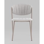 Стул Харпер ткань рогожка серо-голубой каркас серый матовый