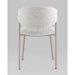 Стул Харпер ткань рогожка серо-голубой каркас серый матовый