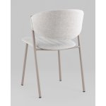 Стул Харпер ткань рогожка серо-голубой каркас серый матовый