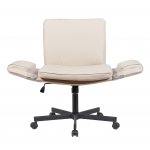 Кресло офисное TopChairs Foldo с откидными подлокотниками бежевое
