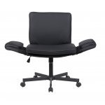 Кресло офисное TopChairs Foldo с откидными подлокотниками черное