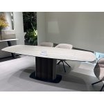 Стол DAGFINN 150 TL-314 поворотная система раскладки, исп. керамика на стекле / Кофе/ Орех, ®DISAUR