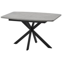 Стол АРИЗОНА 130 БЕТОН ЧИКАГО СВ.СЕРЫЙ / Черный каркас М-City