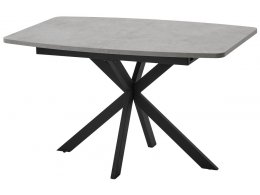 Стол АРИЗОНА 130 БЕТОН ЧИКАГО СВ.СЕРЫЙ / Черный каркас М-City