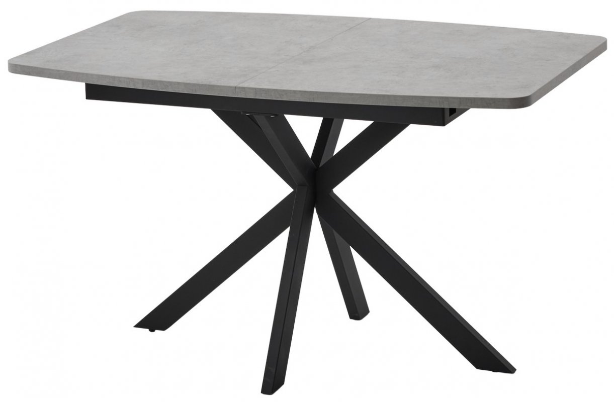 Стол АРИЗОНА 130 БЕТОН ЧИКАГО СВ.СЕРЫЙ / Черный каркас М-City