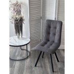 Стул ДАРЛИНГ 360 град. поворот. B28 Темно-серый, велюр / черный каркас, М-City