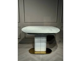 Стол обеденный раскладной Атриум-2 MC3035-120W, 120(30+30)х90х77 см, белая керамика Стол обеденный раскладной Атриум-2 MC3035-120W, 120(30+30)х90х77 см, белая керамика