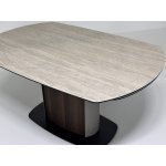 Стол DAGFINN 150 TL-314 поворотная система раскладки, исп. керамика на стекле / Кофе/ Орех, ®DISAUR