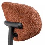 Стул полубарный Lucas 2 терракотовый шенилл с чёрными ножками Стул полубарный Lucas 2 терракотовый шенилл с чёрными ножками