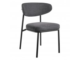 Стул Lucas 2 серый шенилл с чёрными ножками