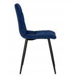 Набор 4 шт Стул обеденный DOBRIN CHILLY, Темно-синий Holland 60, основание черное