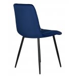 Набор 4 шт Стул обеденный DOBRIN CHILLY, Темно-синий Holland 60, основание черное