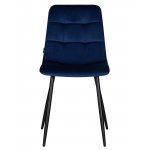 Набор 4 шт Стул обеденный DOBRIN CHILLY, Темно-синий Holland 60, основание черное