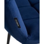 Набор 4 шт Стул обеденный DOBRIN CHILLY, Темно-синий Holland 60, основание черное