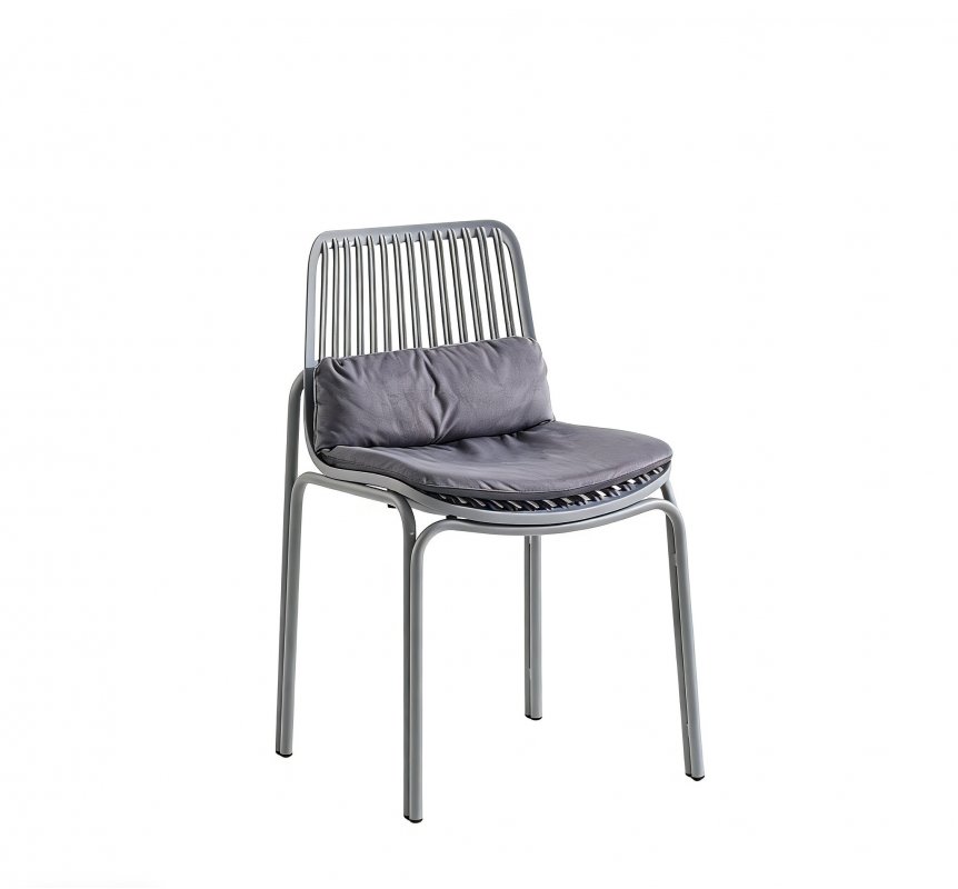 Стул Louran с подушкой серый