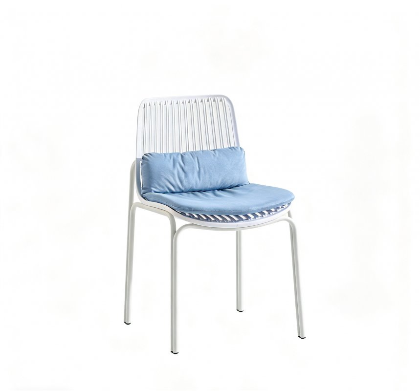 Стул Louran с подушкой белый