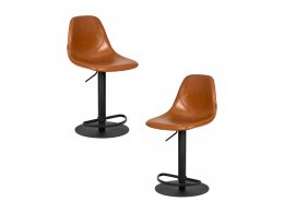Набор 2 шт Стул барный DOBRIN ROME, коричневый винтажный PU (MS09)