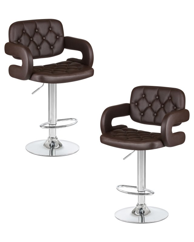 Набор 2 шт Стул барный DOBRIN TIESTO, коричневый