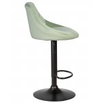 Набор 2 шт Стул барный DOBRIN LOGAN BLACK, мятный велюр (MJ9-87)