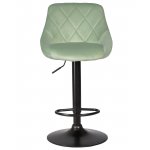 Набор 2 шт Стул барный DOBRIN LOGAN BLACK, мятный велюр (MJ9-87)
