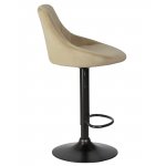 Набор 2 шт Стул барный DOBRIN LOGAN BLACK, мокко велюр (MJ9-9)