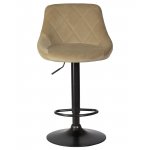 Набор 2 шт Стул барный DOBRIN LOGAN BLACK, мокко велюр (MJ9-9)