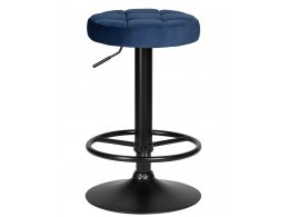 Табурет барный DOBRIN BRUNO BLACK, синий велюр (MJ9-117)