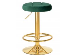 Табурет барный DOBRIN BRUNO GOLD, зеленый велюр (MJ9-88)