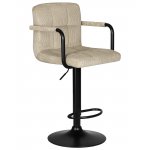 Стул барный DOBRIN KRUGER ARM BLACK, бежевый вельвет (LAR-E2041-04) Стул барный DOBRIN KRUGER ARM BLACK, бежевый вельвет (LAR-E2041-04)
