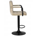 Стул барный DOBRIN KRUGER ARM BLACK, бежевый вельвет (LAR-E2041-04) Стул барный DOBRIN KRUGER ARM BLACK, бежевый вельвет (LAR-E2041-04)
