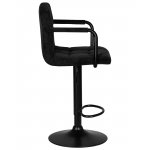 Набор 2 шт Стул барный DOBRIN KRUGER ARM BLACK, черный вельвет (LAR-E2041-52)