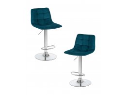 Набор 2 шт Стул барный DOBRIN TAILOR, морской волны велюр (MJ9-99)