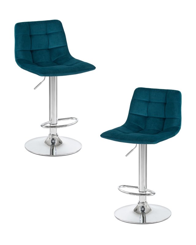 Набор 2 шт Стул барный DOBRIN TAILOR, морской волны велюр (MJ9-99)