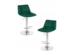 Набор 2 шт Стул барный DOBRIN TAILOR, зеленый велюр (MJ9-88)