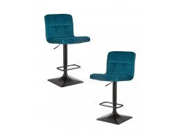 Набор 2 шт Стул барный DOBRIN DOMINIC, морской волны велюр (MJ9-99)
