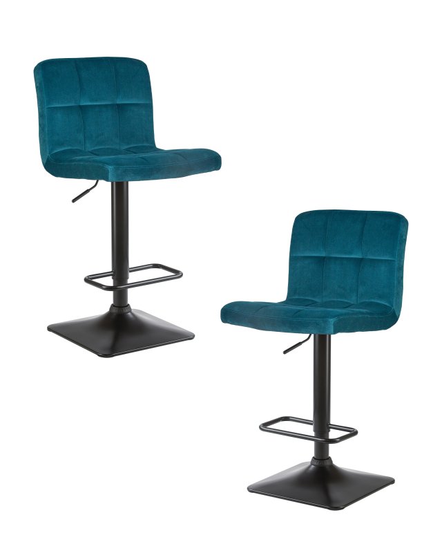 Набор 2 шт Стул барный DOBRIN DOMINIC, морской волны велюр (MJ9-99)