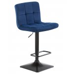 Набор 2 шт Стул барный DOBRIN DOMINIC, синий велюр (MJ9-117)