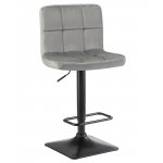 Набор 2 шт Стул барный DOBRIN DOMINIC, серый велюр (MJ9-75)