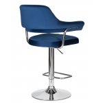Набор 2 шт Стул барный DOBRIN CHARLY, синий велюр (MJ9-117)