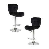 Набор 2 шт Стул барный DOBRIN BARNY, черный велюр (MJ9-101)