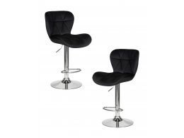 Набор 2 шт Стул барный DOBRIN BARNY, черный велюр (MJ9-101)